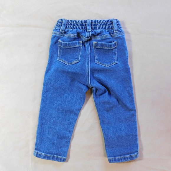 Bundle of 6-12M Old Navy Embroidered Pullon Jeans & Gap Pretty Firefly Onesie - Picture 4 of 5